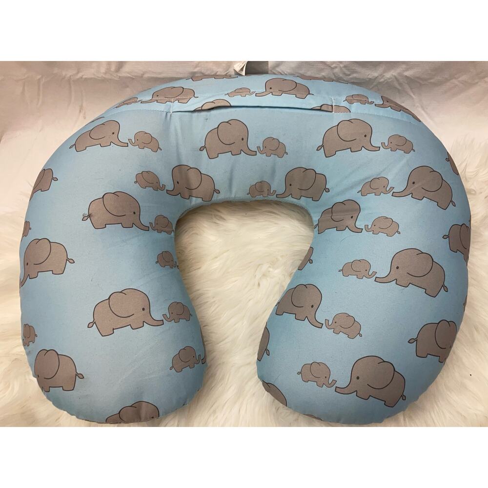 Pam Grace Creations Indie Elephant Nursing Pillow GUC Boppy Blue